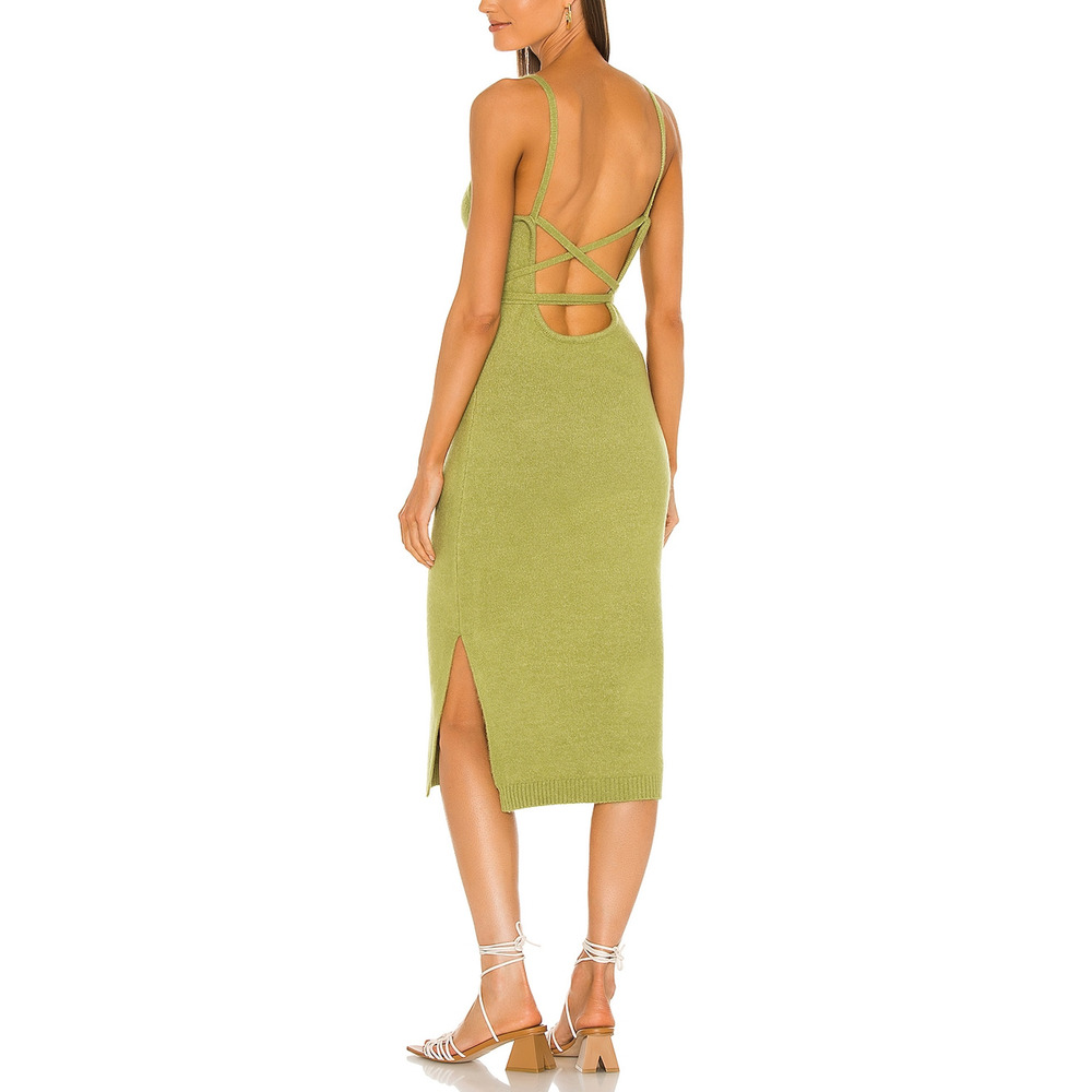 Line & Dot 'Megan' Green Wrap Dress Size S